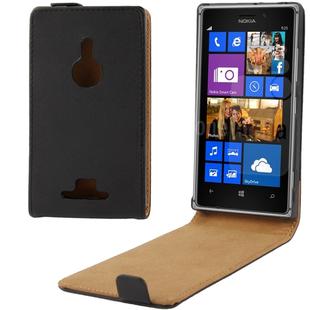 Vertical Flip Leather Case for Nokia Lumia 925 (Black)