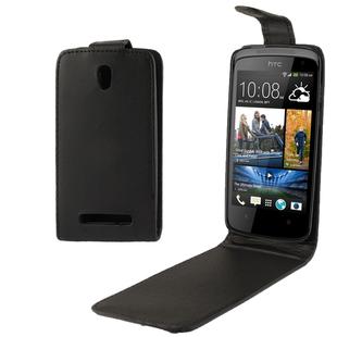 Vertical Flip Leather Case for HTC Desire 500 / 506e  (Black)