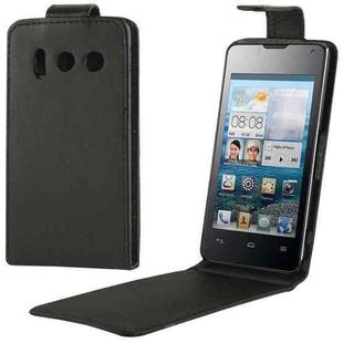 Vertical Flip Leather Case for Huawei Y300 (Black)