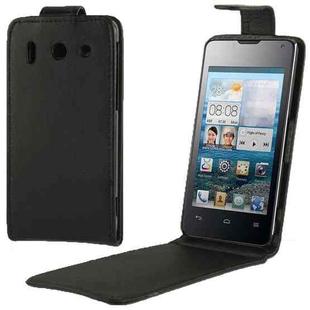 Vertical Flip Leather Case for Huawei G510 (Black)