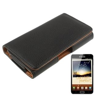 Leather Case / Carry Bag for Galaxy Note / i9220 / N7000(Black)