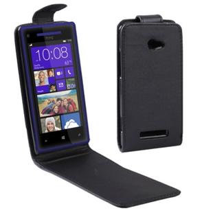 Vertical Flip Leather Case for HTC Accord / 8X (Black)