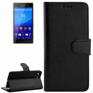 Crazy Horse Texture Horizontal Flip Leather Case with Holder & Card Slots & Wallet & Photo Frame for Sony Xperia M5 / E5603 / E5606 / E5653 / E5633 / E5643 / E5663(Black)