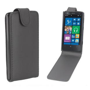 Vertical Flip Magnetic Snap Leather Case for Nokia Lumia 1020(Black)