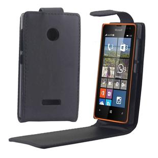 Vertical Flip Magnetic Button Leather Case for Microsoft Lumia 532