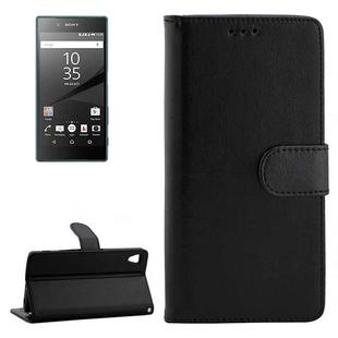 Crazy Horse Texture Horizontal Flip Leather Case with Holder & Card Slots & Wallet & Photo Frame for Sony Xperia Z5 / E6603 / E6653 / E6633 / E6683(Black)