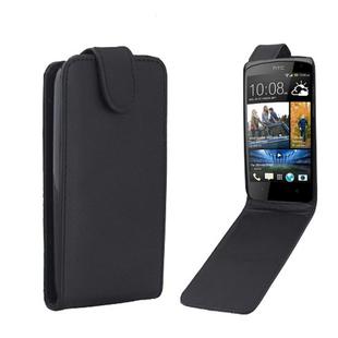 For HTC Desire 500 / 506e Vertical Flip Magnetic Snap Leather Case(Black)