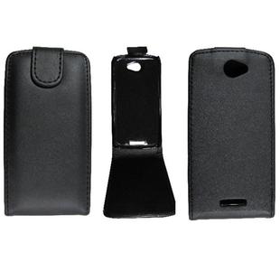 For HTC One S / Z520e Vertical Flip Magnetic Snap Leather Case(Black)