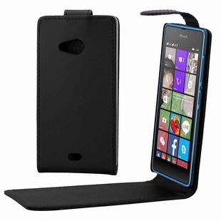 Nappa Texture Vertical Flip Magnetic Snap Leather Case for Microsoft Lumia 540(Black)