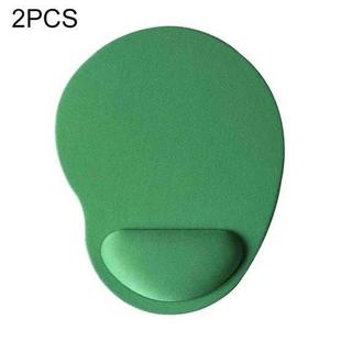 2 PCS Cloth Gel Wrist Rest Mouse Pad(Green)