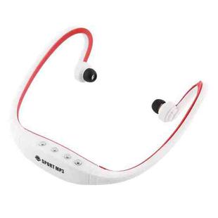Sport MP3 Player Headset with TF Card Reader Function, Music Format: MP3 / WMA (White + Red)