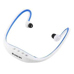 Sport MP3 Player Headset with TF Card Reader Function, Music Format: MP3 / WMA (White + Blue)
