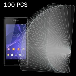 100 PCS for Sony Xperia E3 0.26mm 9H Surface Hardness 2.5D Explosion-proof Tempered Glass Screen Film
