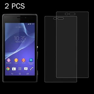 2 PCS for Sony Xperia M2 / S50H 0.26mm 9H Surface Hardness 2.5D Explosion-proof Tempered Glass Screen Film