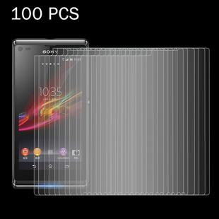 100 PCS for Sony Xperia L / S36h 0.26mm 9H Surface Hardness 2.5D Explosion-proof Tempered Glass Screen Film