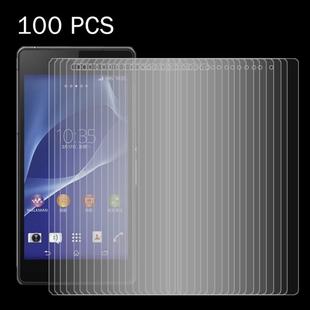 100 PCS for Sony Xperia Z2 / L50W 0.26mm 9H+ Surface Hardness 2.5D Tempered Glass Film