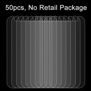 50 PCS for  4.5 inch Mobile Phones 0.26mm 9H Surface Hardness 2.5D Explosion-proof Tempered Glass Film, No Retail Package