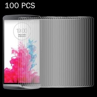 100 PCS for LG G3 0.26mm 9H  2.5D Tempered Glass Film