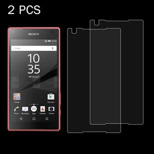 2 PCS for Sony Xperia Z5 Compact 0.26mm 9H Surface Hardness 2.5D Explosion-proof Tempered Glass Screen Film
