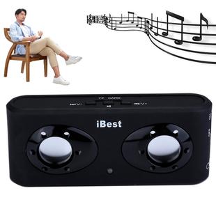iBest Portable Stereo Rechargeable Speaker(Black)