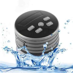 F08 Portable Speaker IPX7 Waterproof Support FM Radio High-fidelity Sound Box Bluetooth Speaker with Suction Cup & LED Light(Black)