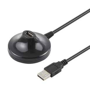 USB 2.0 AM to AF Extension Cable with Base, Length: 1.5m(Black)