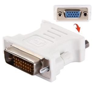 DVI 24+1 Pin Male to VGA 15Pin Female Adapter(White)