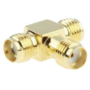 Gold Plated SMA Female to 2 SMA Female Adapter(Gold)