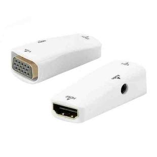 Full HD 1080P HDMI Female to VGA and Audio Adapter for HDTV / Monitor / Projector(White)