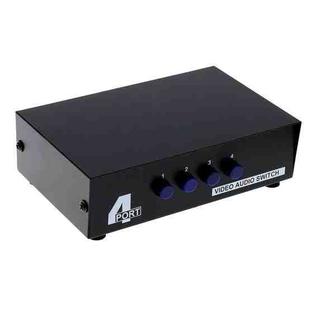 4 Port Input 1 Output Audio Video AV RCA Switch Box