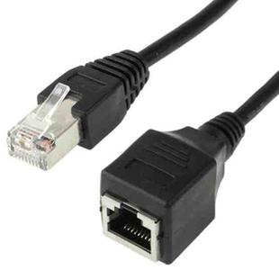 RJ45 Female to Male Cat Network Extension Cable, Length: 1.5m(Black)