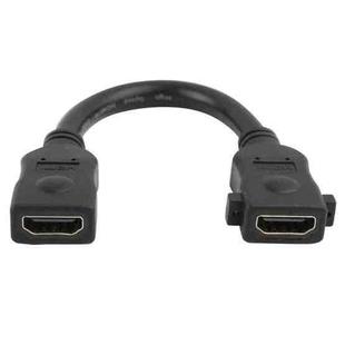 18cm 19 Pin Female to Female HDMI Cable(Black)