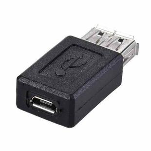 High Quality USB 2.0 AF to Micro USB Female Adapter(Black)