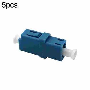 5pcs LC-LC Single-Mode Simplex Fiber Flange / Connector / Adapter / Lotus Root Device(Blue)