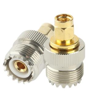 Coaxial RF SMA-J to SL-16 / SMA Male to M (UHF) Adapter(Silver)