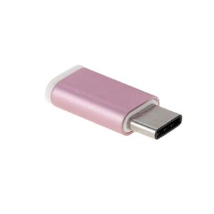 Aluminum USB-C / Type-C 3.1 Male to Micro USB Female Converter Adapter, For Nokia N1, MacBook 12 inch, Chromebook(Pink)