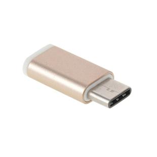 Aluminum USB-C / Type-C 3.1 Male to Micro USB Female Converter Adapter, For Galaxy S8 & S8 + / LG G6 / Huawei P10 & P10 Plus / Xiaomi Mi 6 & Max 2 and other Smartphones(Gold)
