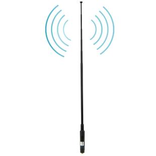 RH660S Dual Band 144/430MHz High Gain SMA-F Telescopic Handheld Radio Antenna for Walkie Talkie, Antenna Length: 108.5cm