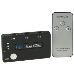 Mini 3x1 HD 1080P HDMI V1.3 Selector with Remote Control for HDTV / STB/ DVD / Projector / DVR