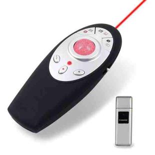 2.4GHz Wireless Multimedia Presenter with Laser Pointer & USB Receiver for PC/ Laptop (PP8000)(Black)