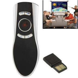 AP-17 2.4GHz Wireless Transmission Multimedia Presenter with Laser Pointer & USB Receiver for Projector / PC / Laptop, Control Distance: 30m(Black)