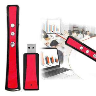 VIBOTON PP900 2.4GHz Multimedia Presentation Remote PowerPoint Clicker Handheld Controller Flip Pen with USB Receiver, Control Distance: 25m(Red)