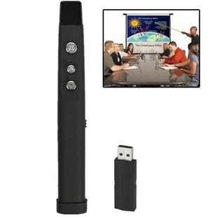 PP860 2.4GHz Wireless Transmission Multimedia Presenter with 650nm Red Light Laser Pointer & USB Receiver for Projector / PC / Laptop, Control Distance: 10m(Black)