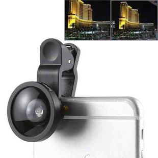 0.4X Wide-angle Lens with Clip, For iPhone, Samsung, Sony, Lenovo, HTC, Huawei and other Smartphones(Black)