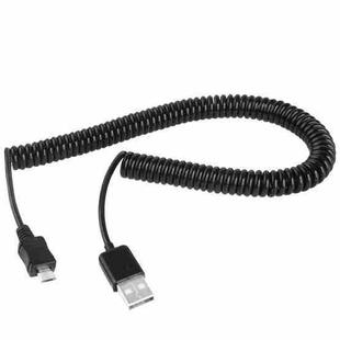 2m Micro USB Data Sync Charging Coiled Cable / Spring Cable(Black)