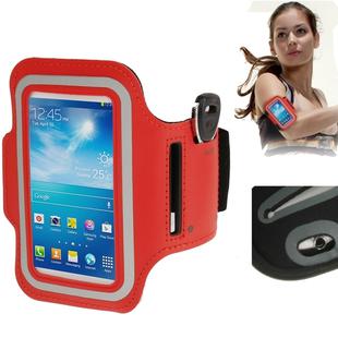 PU Sports Armband Case with Earphone Hole & Key Pocket for Galaxy S IV mini / i9190 (Red)