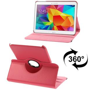 360 Degree Rotatable Litchi Texture Leather Case with 2-angle Viewing Holder for Samsung Galaxy Tab 4 10.1 / SM-T530 / T531 / T535(Magenta)