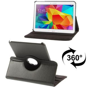 360 Degree Rotatable Litchi Texture Leather Case with 2-angle Viewing Holder for Samsung Galaxy Tab 4 10.1 / SM-T530 / T531 / T535(Black)