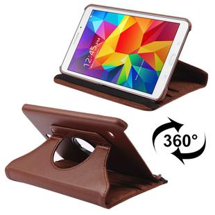 360 Degree Rotatable Litchi Texture Leather Case with 2-angle Viewing Holder for Galaxy Tab 4 8.0 / SM-T330(Coffee)