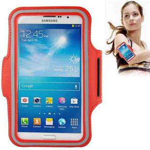 PU Sports Armband Case with Earphone Hole for Galaxy Mega 6.3 / i9200, Below 6.3 inch Phones(Red)